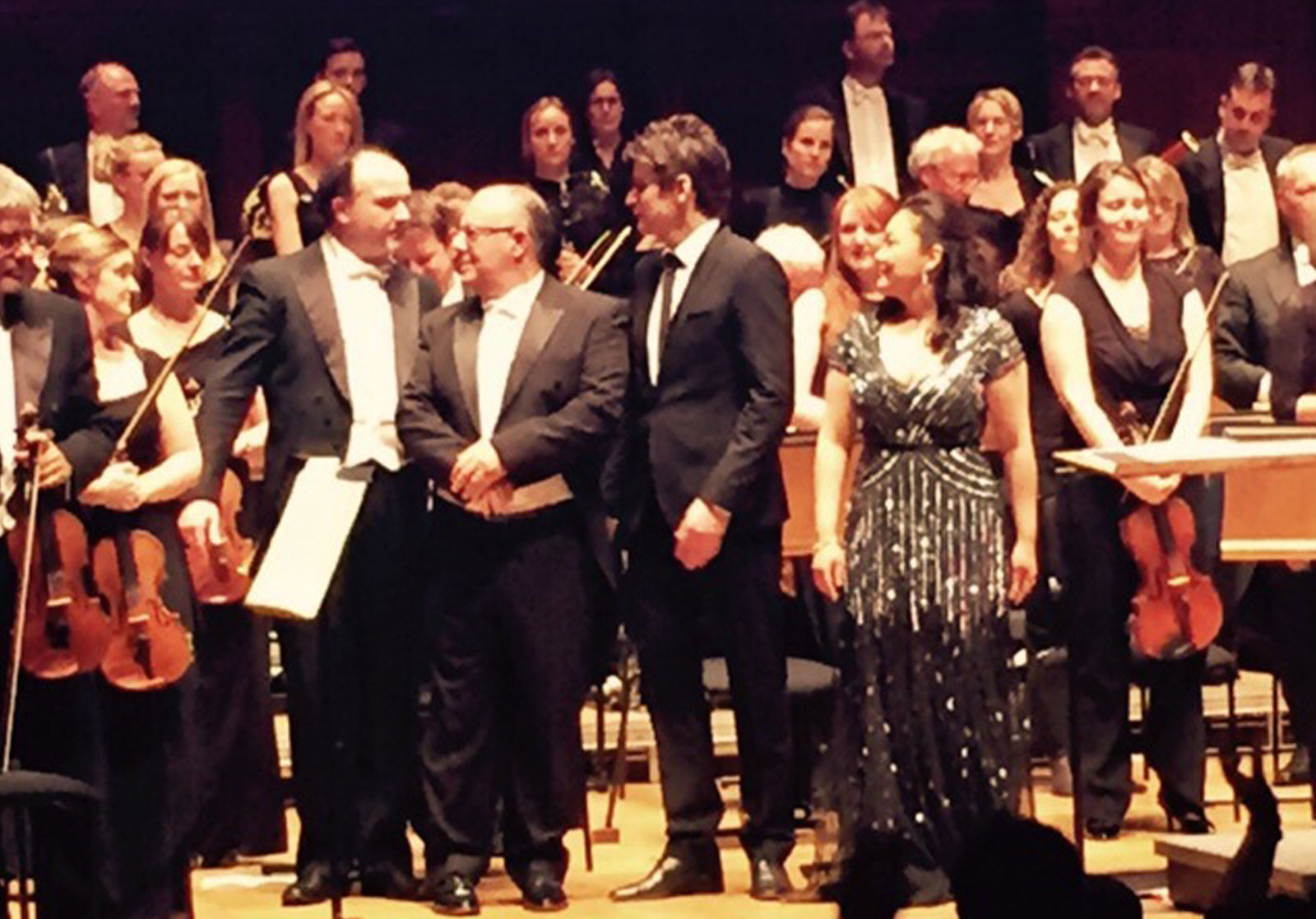 Receiving-Ovation-with-Maestro-Renato-Balsadonna,-Hye-Youn-Lee-and-Garoar-Thor-Cortes-after-Gala-Concert-with-Royal-Philharmonic-Orchestra-May-2015_GS